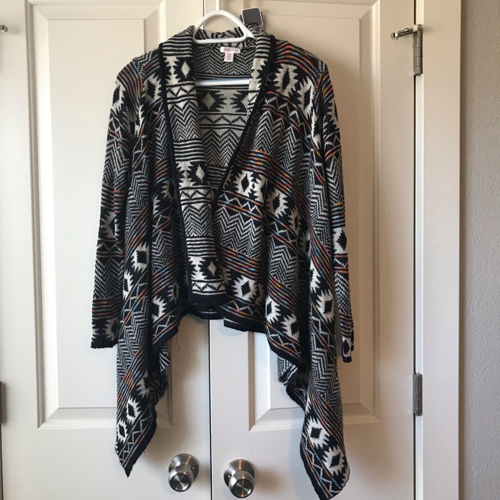 Aztec Print Tunic Sweater